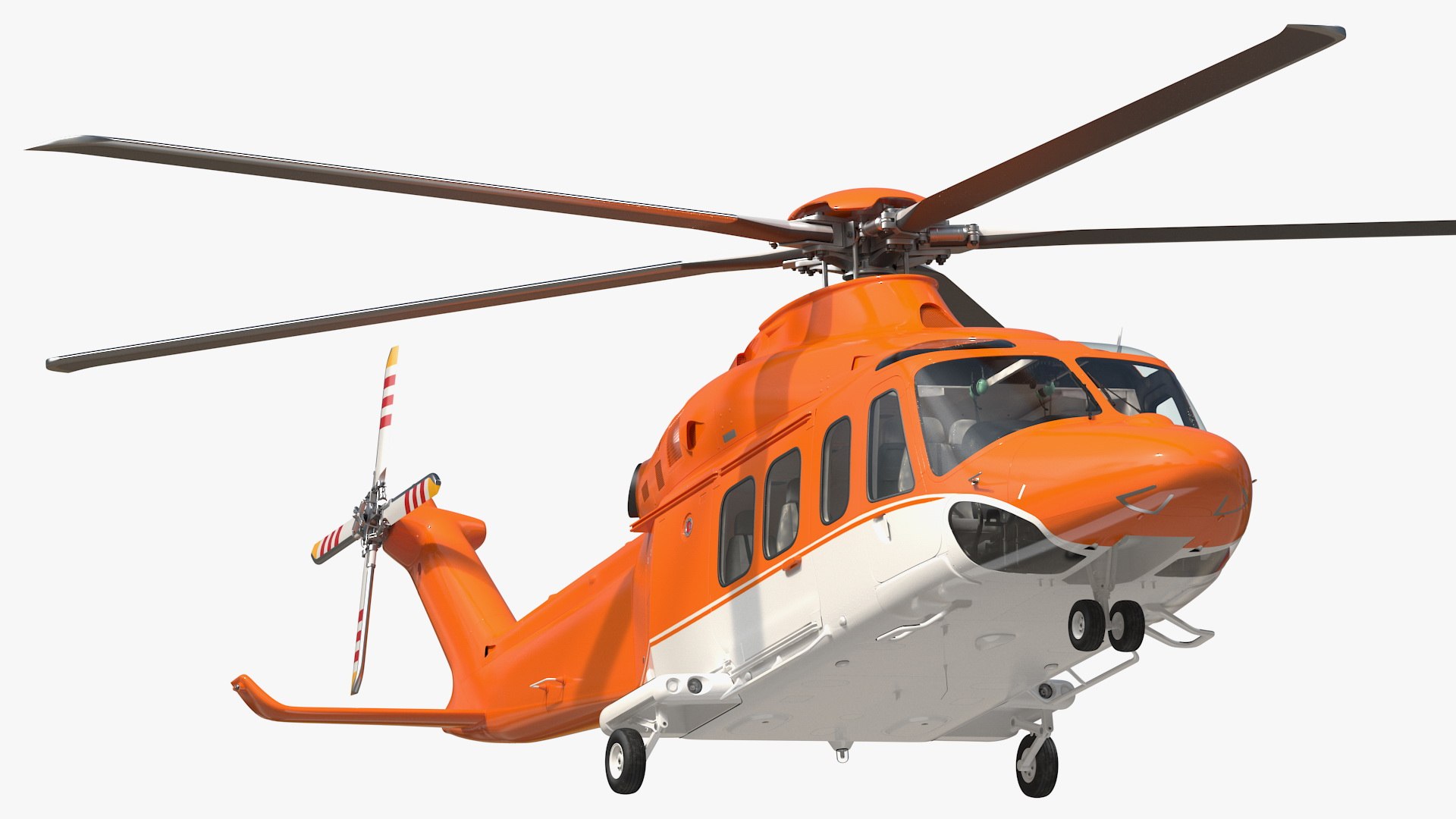 Medium Sized Twin Engined Helicopter 3D model preview