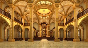 3D Church Interior 06