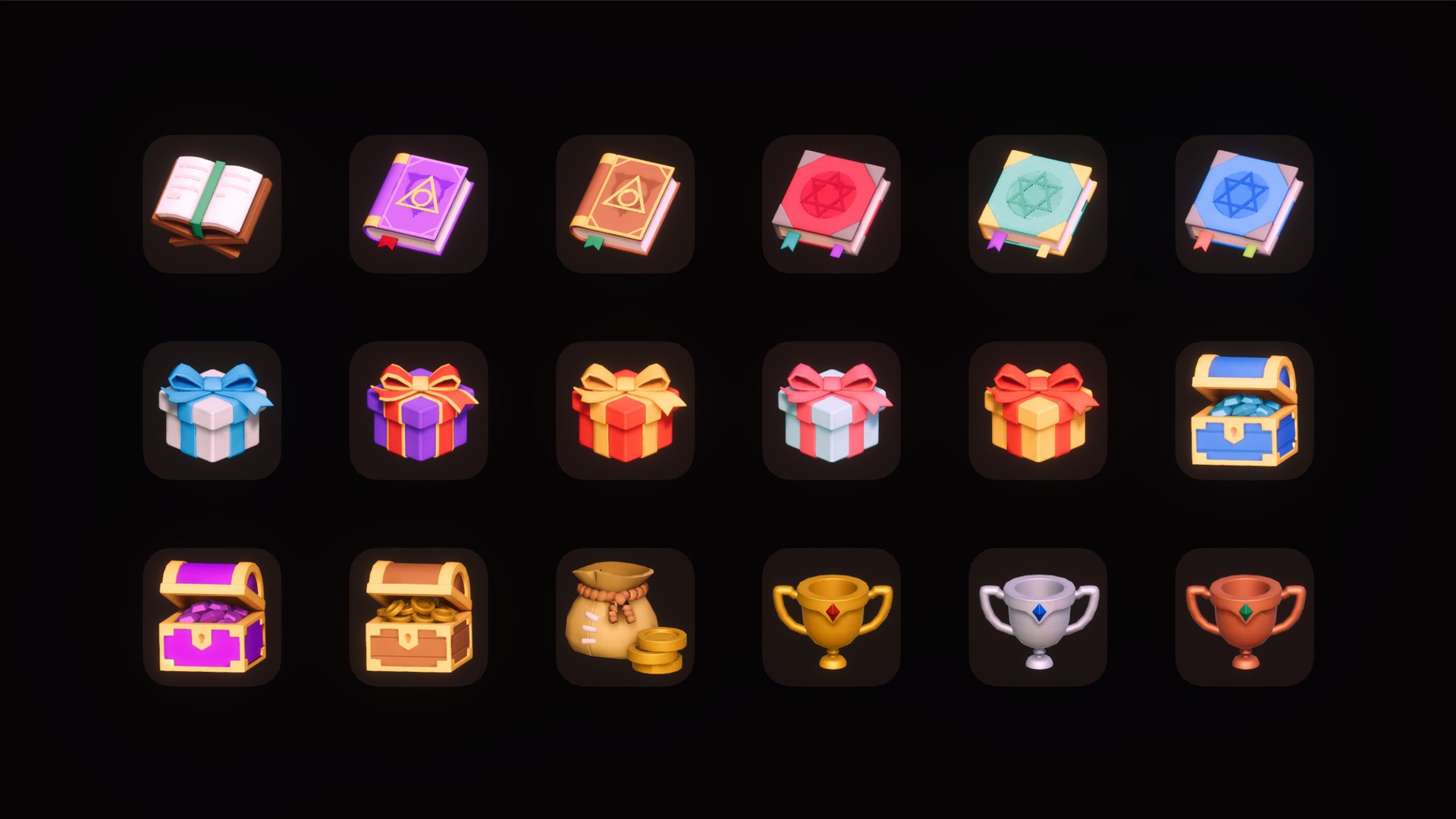 3D 3D Icons - Game Basic2 Model - TurboSquid 2357609