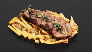 3D Steak fries model