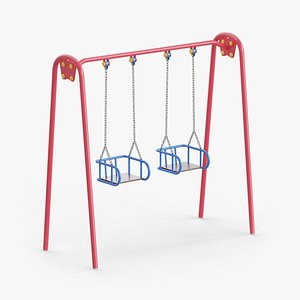 Metal Swing Outdoor 01 Red