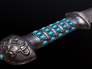 3D medieval dagger model
