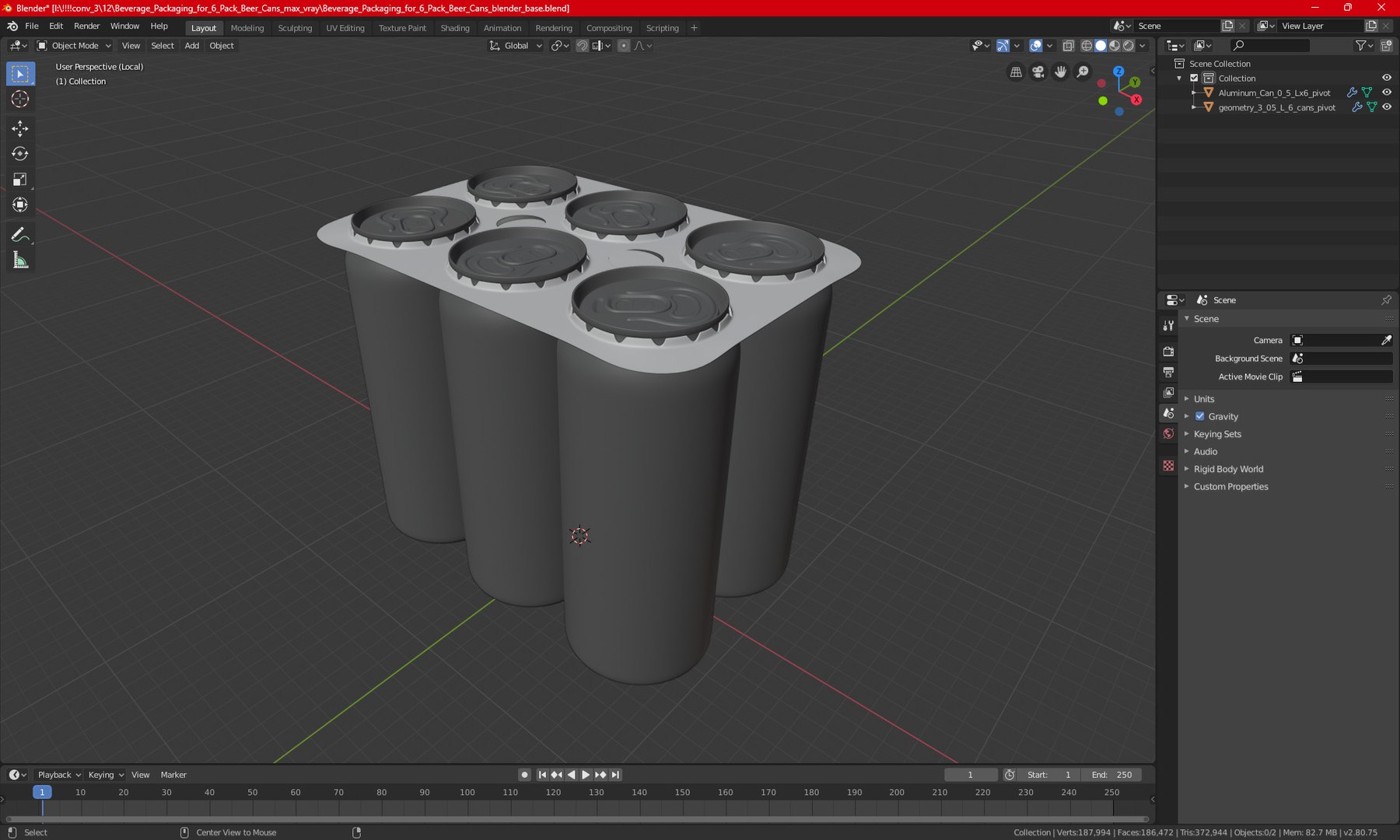 3D model Beverage Packaging for 6 Pack Beer Cans https://p.turbosquid.com/ts-thumb/wU/QWHO3M/Ba/beveragepackagingfor6packbeercansvray3dmodel023/jpg/1696903559/1920x1080/fit_q87/3b4bb85cfc2d3b0bbabd8a8280023442943206ac/beveragepackagingfor6packbeercansvray3dmodel023.jpg