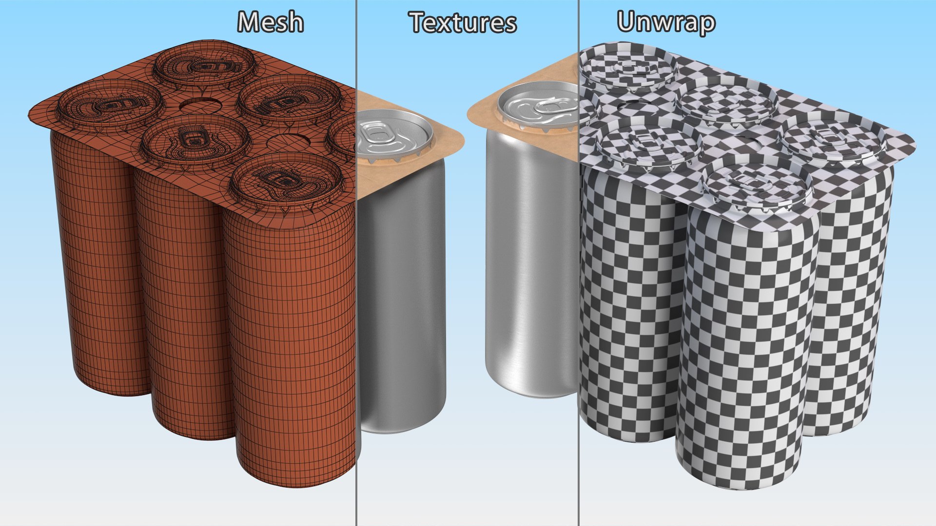 3D model Beverage Packaging for 6 Pack Beer Cans https://p.turbosquid.com/ts-thumb/wU/QWHO3M/bq/beveragepackagingfor6packbeercansvray3dmodel015/jpg/1696903527/1920x1080/fit_q87/032dcaee9b4a51b50c7df45145d0be44c688e936/beveragepackagingfor6packbeercansvray3dmodel015.jpg