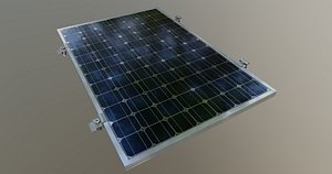 5-Solar Panel 40Wp 670x440x20mm 3D