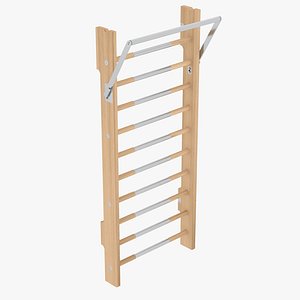 3D model Paragon Studio Luxury Gym Equipment Folding Wall Bar - 2100mm