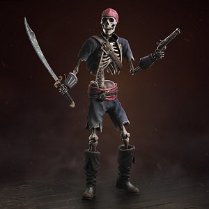 3D model skeleton warrior 1