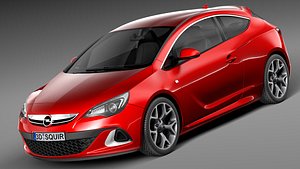 opel astra opc 2013 3d model