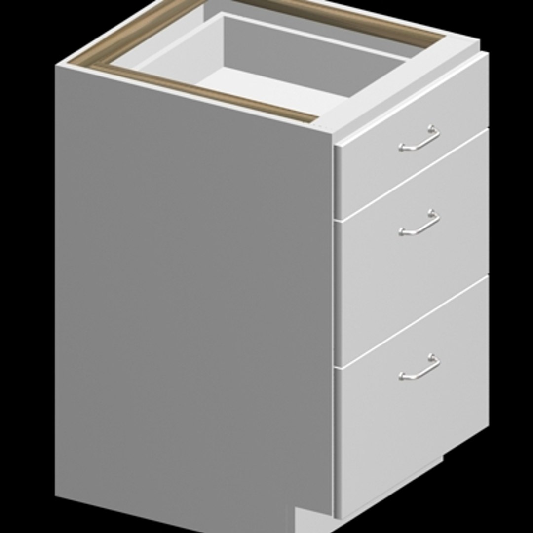 3ds Inch 3-drawer Kitchen Cabinet
