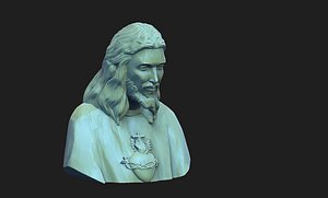 JESUS WITH A SACRED HEART 3D model