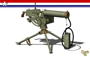 machine gun browning 3d lwo