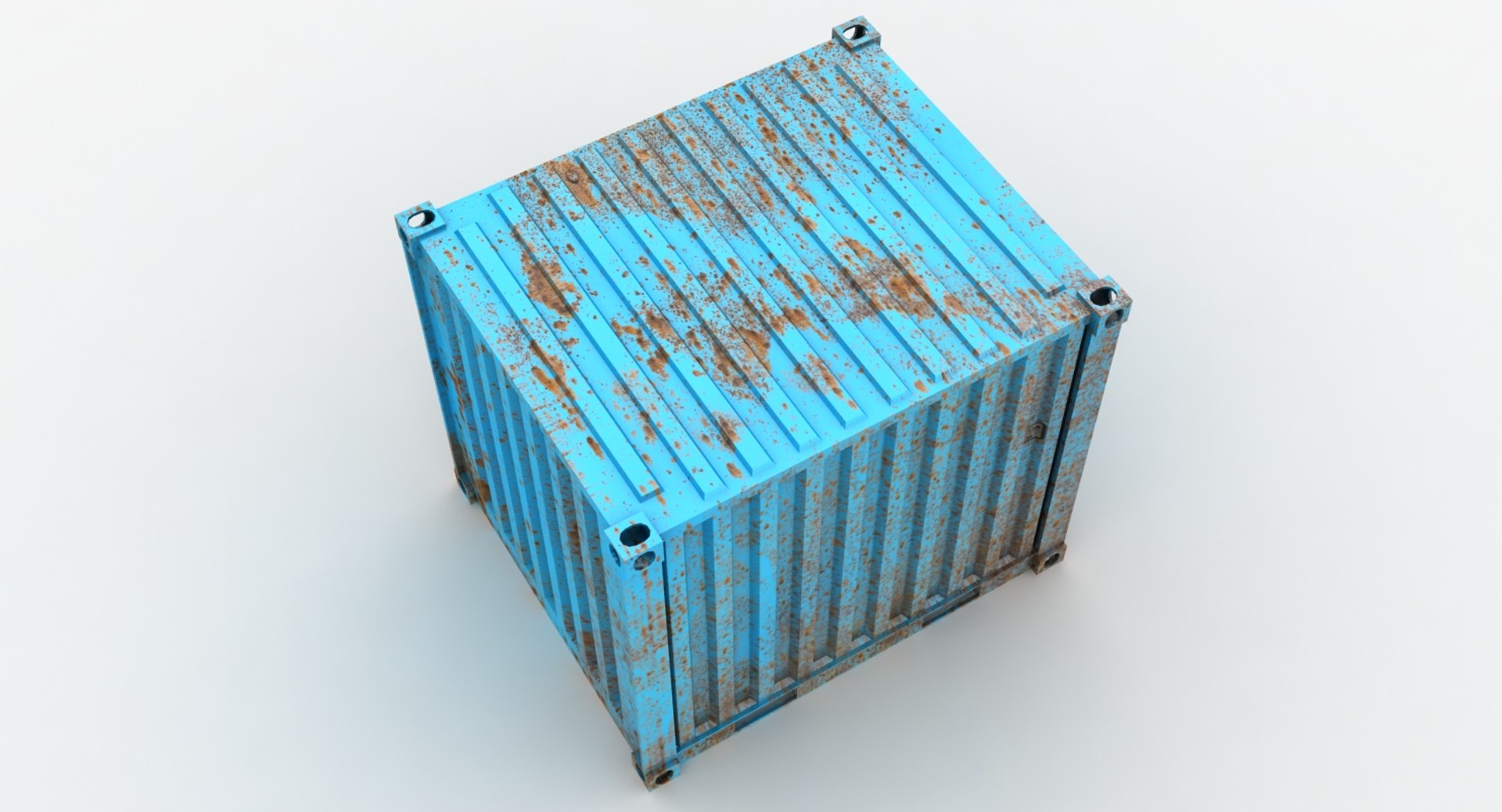 Rusty Container 10ft Azure 3D Model - TurboSquid 1294559