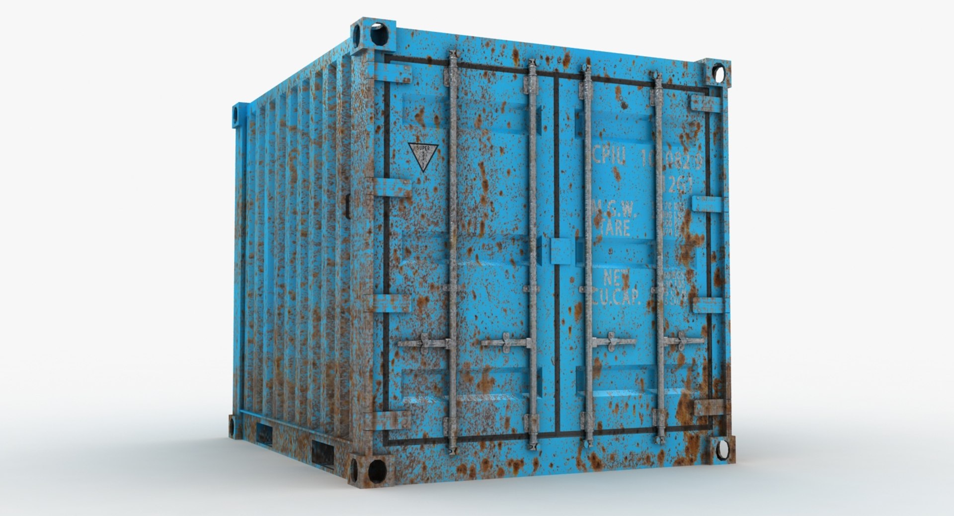 Rusty Container 10ft Azure 3D Model - TurboSquid 1294559
