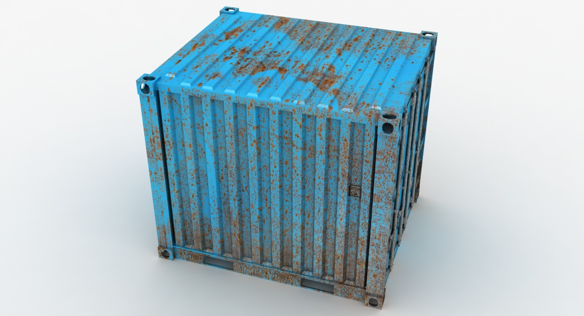 Rusty Container 10ft Azure 3D Model - TurboSquid 1294559