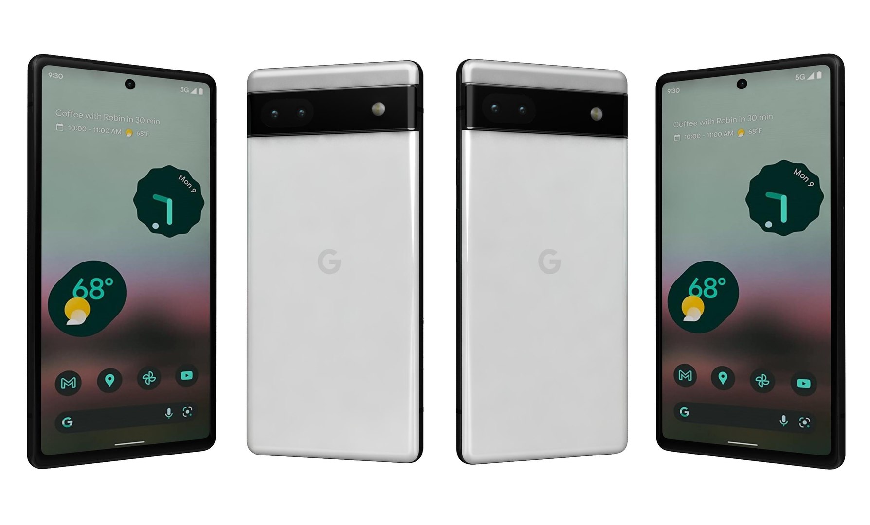 3D Model Google Pixel 6a White - TurboSquid 1952191