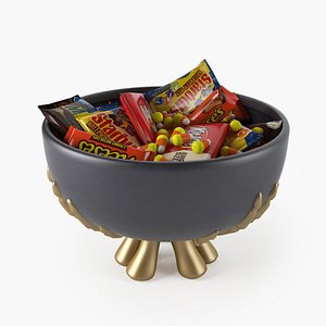 gold candy bowl 3D model