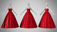 Dress 49 Ruby Velvet With Design