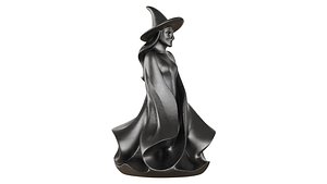 Halloween metal witch sculpture
