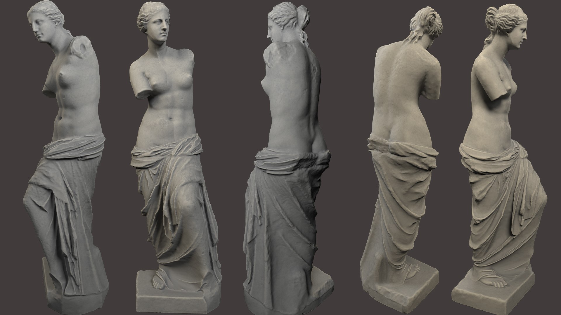 ギリシャの彫刻ミロのヴィーナスサトゥエの女性3Dモデル - TurboSquid
