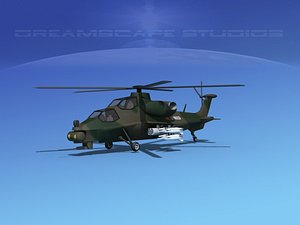3d model wz-10 attack helicopters z-10