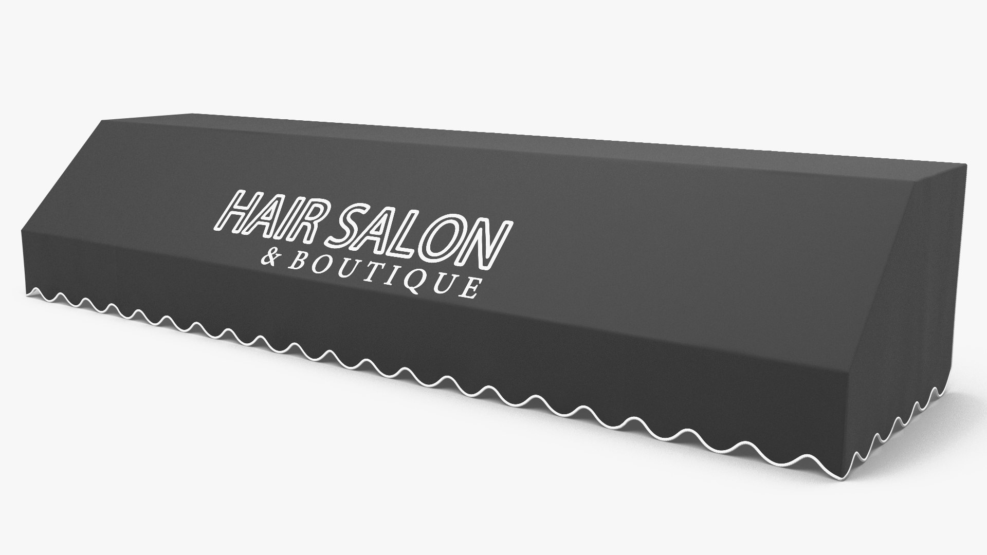 Storefront Awning Tent Gray 3D model preview