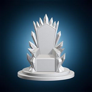 3D Crystal Throne Base 3D Print Model