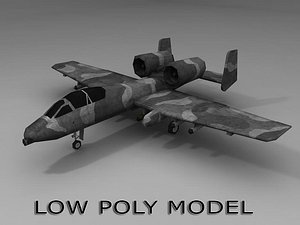 Low poly A-10 Thunderbolt