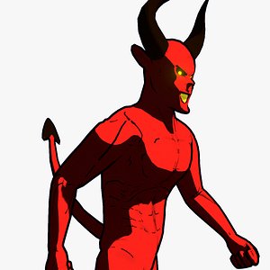 anime cartoon style demon