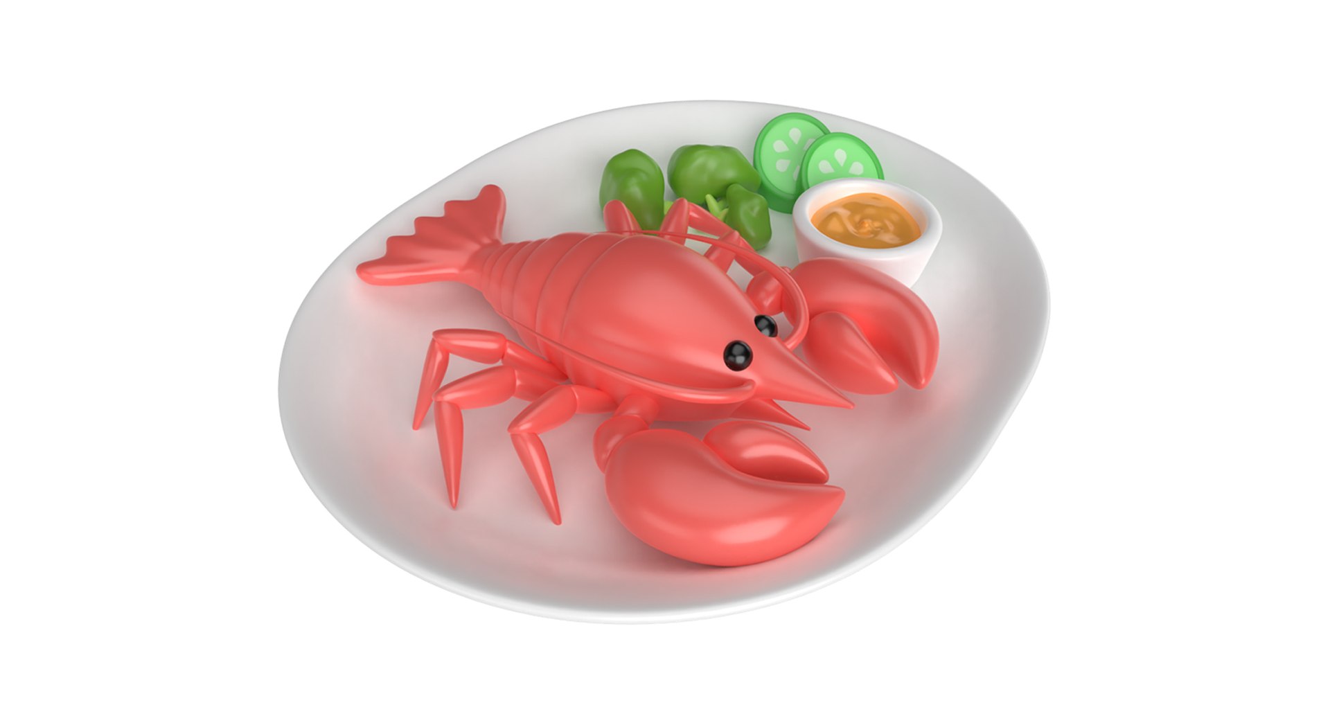 Cartoon Lobster 3D TurboSquid 1959799