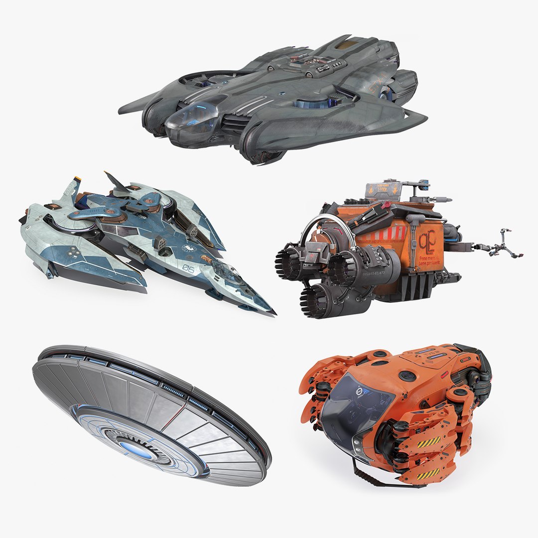 Sci Fi Spacecraft Collection 3 3D model preview