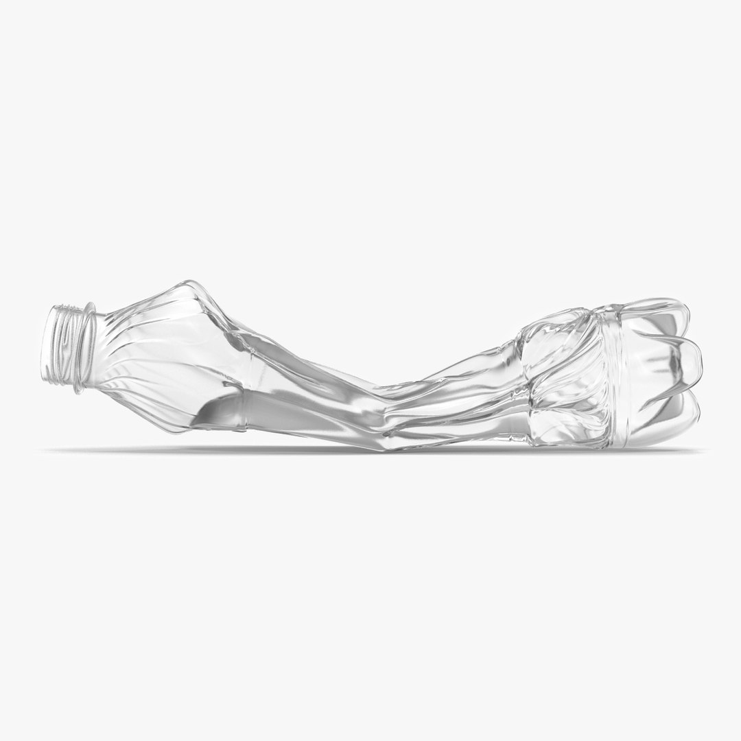 Crushed Plastic Bottle 3D model preview