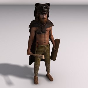 Low-poly Bear warrior