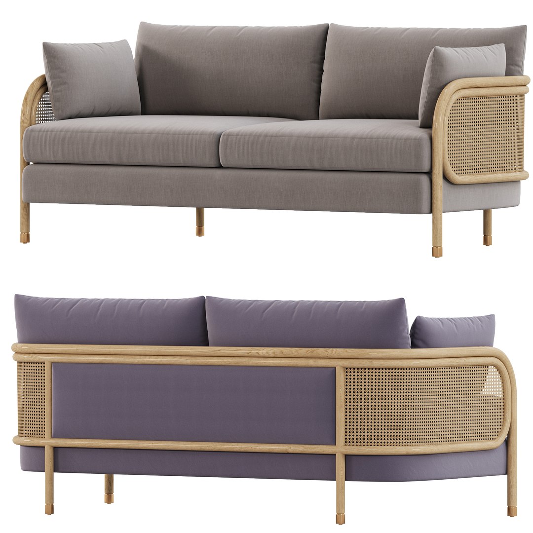 Heatherfield Two Cushion Sofa model TurboSquid 2128313