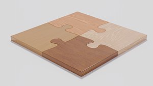 Wooden Jigsaw Puzzle 3D model