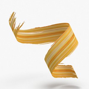 3d-paintbrush-strokes---v3-yellow-orange 3D