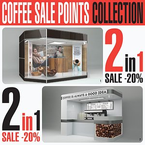 coffee sale points 3D model