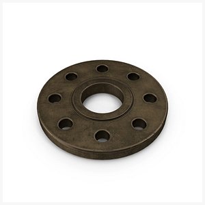 Round Flange Steampunk V4 PBR 3D model