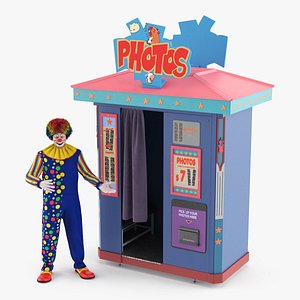 Clown with Disney Park Photo Booth Fur model