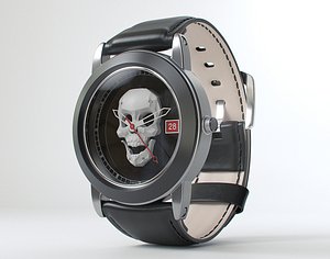 Skull watch 3D model