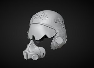 3D Military Helmet and Gas Mask model