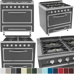 Freestanding Range with 4 Burners-36inch 3D model