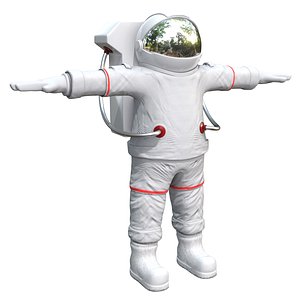 astronaut cartoon toon 3D model