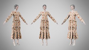 Dress 25 Terracotta Pebble Pattern