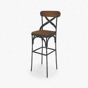 Abdullah Solid Wood Counter Bar Stool