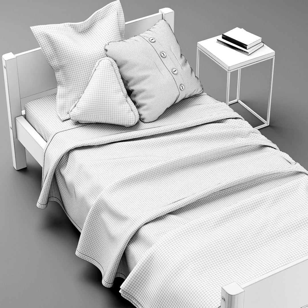 flexa single bed 3d model