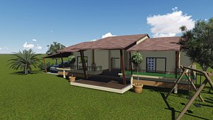 garden house 3d rvt