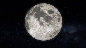 Moon and starry sky