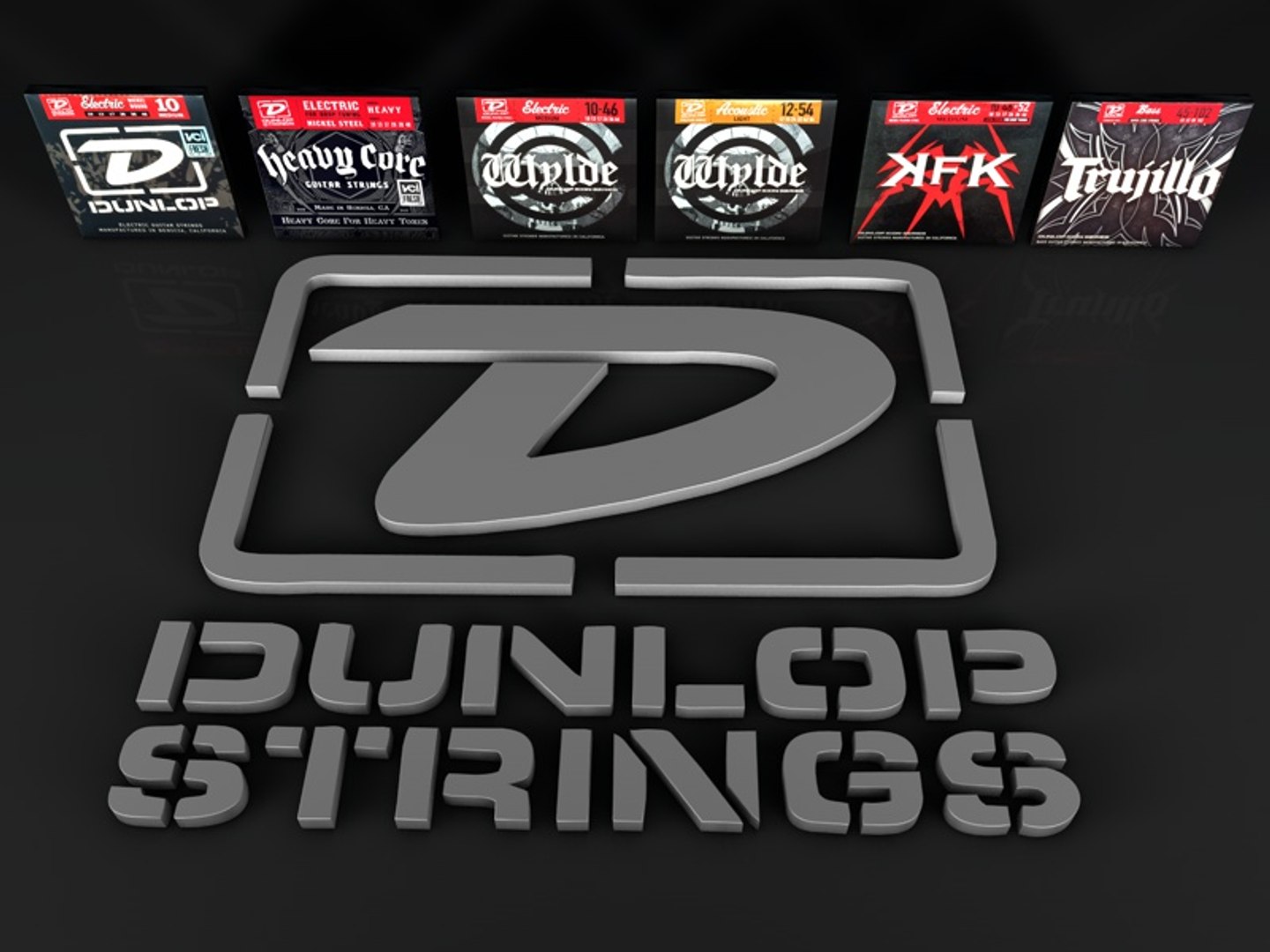 3d Model Jim Dunlop Guitar Strings