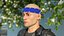 Fascia per capelli con motivo Paisley blu