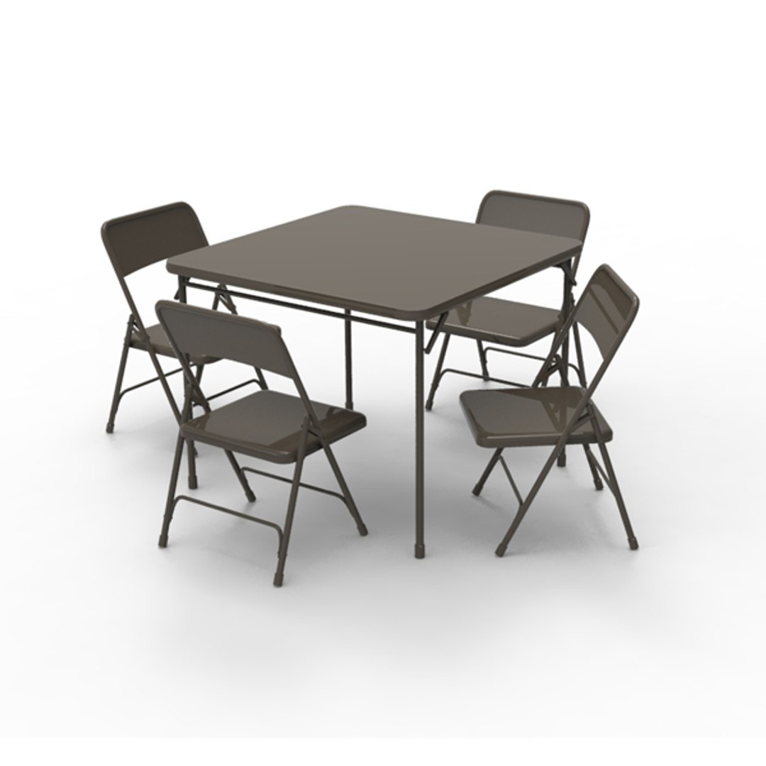 3d Max Card Table Chairs